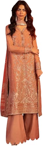 FB365 Indian Georgette Fabric Emboridery Khatli Work Pakistani Suit 428d