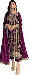 women's ready to wear embroidered plus size eid festival pakistani salwar kameez suit for women (1012)