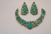 gyptian Turquoise Statement Necklace Set