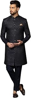 KISAH Men's Sherwani Set - Traditional Indian Ethnic Wear for Men - Ideal for Weddings, Festivals & Celebrations