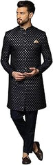 KISAH Men's Sherwani Set - Traditional Indian Ethnic Wear for Men - Ideal for Weddings, Festivals & Celebrations