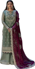 FB365 Indian Georgette Fabric Emboridery Khatli Work Pakistani Suit 428d