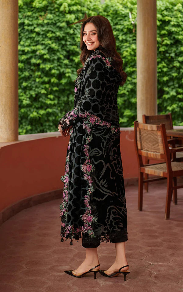 Asifa & Nabeel Pashmina Luxe Unstitched Embroidered 3Pc Suit LWC25-02 Eira Palaichi Suit