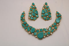 gyptian Turquoise Statement Necklace Set