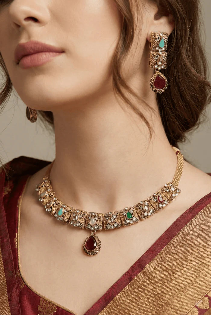 Egyptian Antique Gold Choker Set