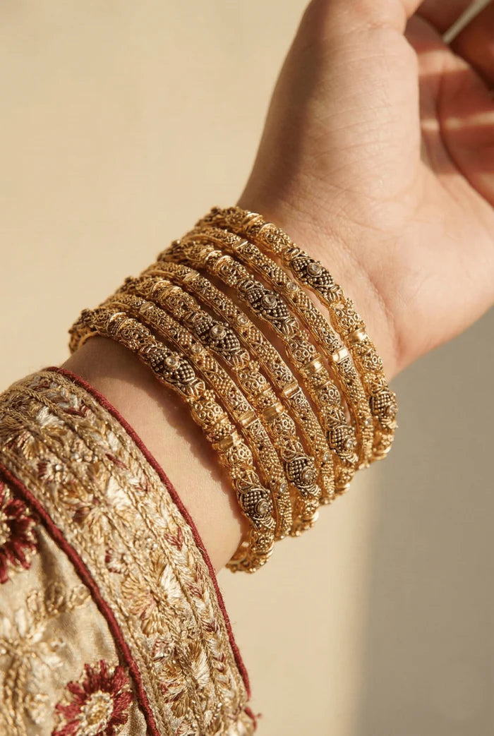 Heritage Filigree Antique Bangles