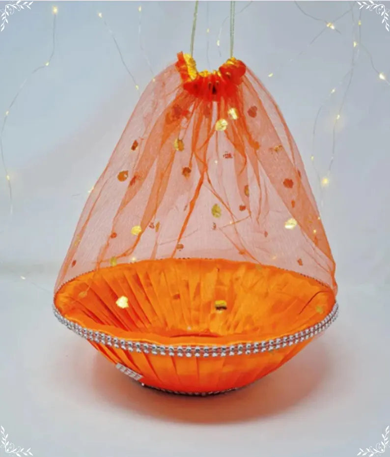 9-Inch Net Hamper Basket – Wedding Gift, Fruit & Dry Fruit Packing